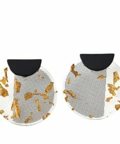 Best reviews of 🔥 MarlaWynne Clear Acrylic Metal Flake Circle Earrings 🧨