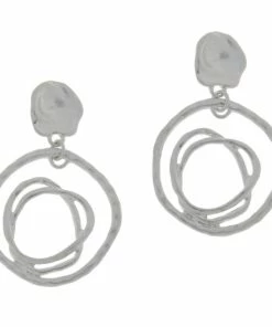 Hot Sale 🎉 MarlaWynne 🔨 Hammered Open Freeform Circle Drop Earrings ⭐