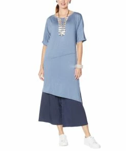 Budget 😀 MarlaWynne WynneLayers Short Sleeve Panel Knit 👗 Dress 👍 -Outlet MarlaWynne Sales unnamed file 3029