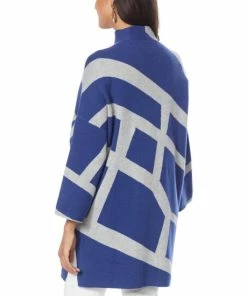 Cheapest ⭐ MarlaWynne WynneLayers SoftKNIT Graphic Double-Knit Jacquard Topper ✔️ -Outlet MarlaWynne Sales unnamed file 3080