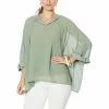 Best Pirce 🥰 MarlaWynne WynneLayers 3/4-Sleeve Chiffon Popover Hoodie 😉 -Outlet MarlaWynne Sales unnamed file 3084