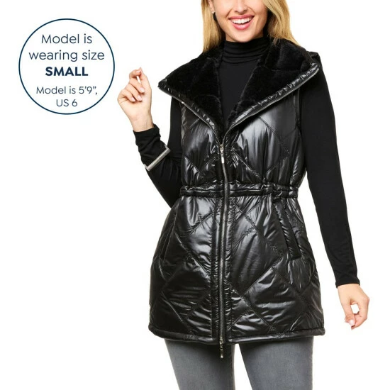 Wholesale ๐ฏ MarlaWynne "As Is" WynneCollection Quilted Vest With Faux Fur Lining ๐ 6 Wholesale ๐ฏ MarlaWynne "As Is" WynneCollection Quilted Vest With Faux Fur Lining ๐ - Image 4