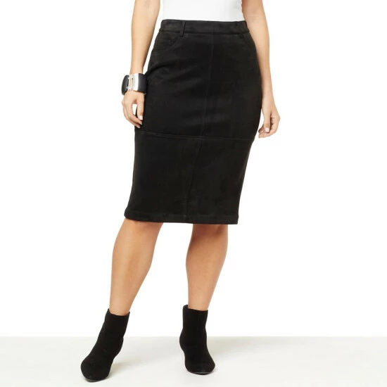 Coupon ⌛ MarlaWynne "As Is" WynneCollection Faux Suede Bonded Pencil 👗 Skirt 😀 3 Coupon ⌛ MarlaWynne "As Is" WynneCollection Faux Suede Bonded Pencil 👗 Skirt 😀
