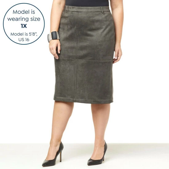 Coupon ⌛ MarlaWynne "As Is" WynneCollection Faux Suede Bonded Pencil 👗 Skirt 😀 7 Coupon ⌛ MarlaWynne "As Is" WynneCollection Faux Suede Bonded Pencil 👗 Skirt 😀 - Image 5
