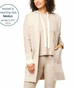 Promo 💯 MarlaWynne WynneCollection SoftKNIT Patterned Double Knit Topper Heather Latte 🤩 -Outlet MarlaWynne Sales unnamed file 316