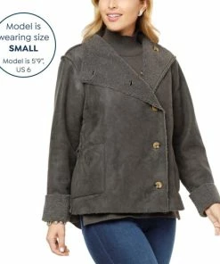 Deals ✨ MarlaWynne "As Is" WynneCollection Reversible Bonded Faux Shearling Jacket 🧨 -Outlet MarlaWynne Sales unnamed file 3171