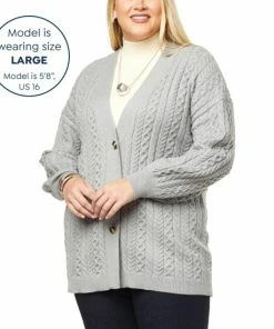 New ⌛ MarlaWynne "As Is" WynneCollection Cable Knit Cardigan 😀 -Outlet MarlaWynne Sales unnamed file 3180