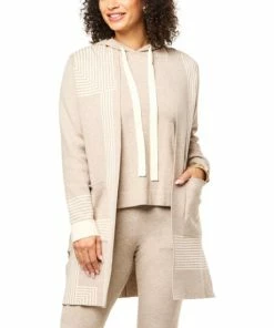 Promo 💯 MarlaWynne WynneCollection SoftKNIT Patterned Double Knit Topper Heather Latte 🤩 -Outlet MarlaWynne Sales unnamed file 320