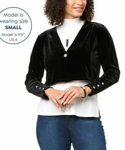 Coupon 👏 MarlaWynne "As Is" WynneLayers Cropped Velvet Cardigan 😀 -Outlet MarlaWynne Sales unnamed file 3216