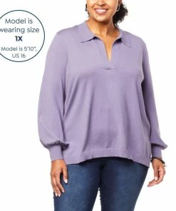 Best deal 🛒 MarlaWynne "As Is" WynneLayers Soft Sweater Knit Polo 👕 Shirt 🤩 -Outlet MarlaWynne Sales unnamed file 3259