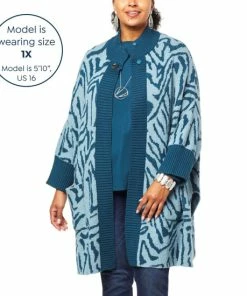 Cheap 👍 MarlaWynne "As Is" WynneCollection Double Knit Jacquard Slub 🧥 Coatigan 👏 -Outlet MarlaWynne Sales unnamed file 3273