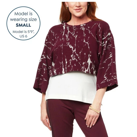 Best Sale โ MarlaWynne "As Is" WynneLayers Textured Novelty Knit Cropped Popover ๐ 4 Best Sale โ MarlaWynne "As Is" WynneLayers Textured Novelty Knit Cropped Popover ๐ - Image 2