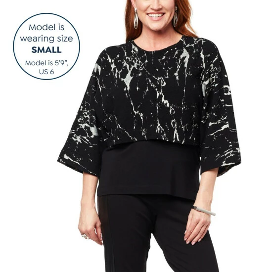 Best Sale โ MarlaWynne "As Is" WynneLayers Textured Novelty Knit Cropped Popover ๐ 5 Best Sale โ MarlaWynne "As Is" WynneLayers Textured Novelty Knit Cropped Popover ๐ - Image 3