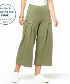Deals 🛒 MarlaWynne "As Is" WynneCollection Polished Knit Cropped Pant With Grommet 😀 -Outlet MarlaWynne Sales unnamed file 3328