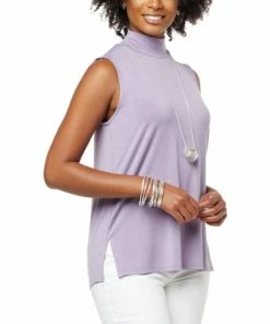 Discount ❤️ MarlaWynne "As Is" WynneLayers Mock-Neck Viscose Sleeveless Top 🌟 -Outlet MarlaWynne Sales unnamed file 3334