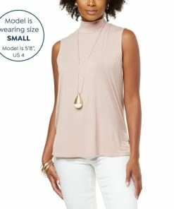 Discount ❤️ MarlaWynne "As Is" WynneLayers Mock-Neck Viscose Sleeveless Top 🌟 -Outlet MarlaWynne Sales unnamed file 3340