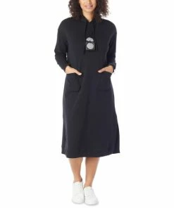 Outlet 💯 MarlaWynne "As Is" WynneLayers Any Day Hooded French Terry Lounge 👗 Dress 💯