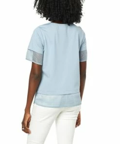 Flash Sale ✔️ MarlaWynne "As Is" WynneLayers Polished Knit Mixed Media Mesh Top 🥰 -Outlet MarlaWynne Sales unnamed file 3433