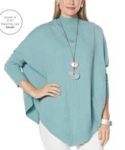 Cheap 😍 MarlaWynne "As Is" WynneLayers SoftKNIT Poncho Sweater 😀 -Outlet MarlaWynne Sales unnamed file 3557