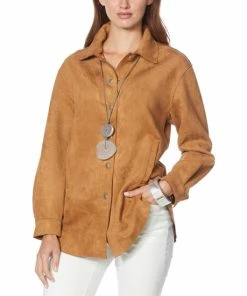 Outlet 🛒 MarlaWynne "As Is" WynneLayers Stretch Faux Suede 👚 Shirt Jacket ❤️ -Outlet MarlaWynne Sales unnamed file 3570