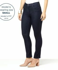 Best Sale 🧨 MarlaWynne WynneDenim Performance Stretch Straight Leg Jean Gray 🎉 -Outlet MarlaWynne Sales unnamed file 358