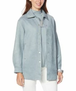 Outlet 🛒 MarlaWynne "As Is" WynneLayers Stretch Faux Suede 👚 Shirt Jacket ❤️ -Outlet MarlaWynne Sales unnamed file 3580