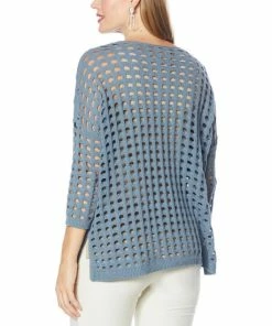 Top 10 🥰 MarlaWynne "As Is" WynneLayers Open Stitch 3/4-Sleeve Sweater 🤩 -Outlet MarlaWynne Sales unnamed file 3587