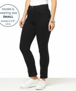 Best Sale 🧨 MarlaWynne WynneDenim Performance Stretch Straight Leg Jean Gray 🎉 -Outlet MarlaWynne Sales unnamed file 360