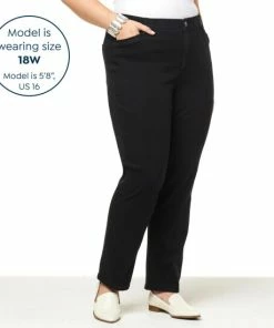 Best Sale 🧨 MarlaWynne WynneDenim Performance Stretch Straight Leg Jean Gray 🎉 -Outlet MarlaWynne Sales unnamed file 361
