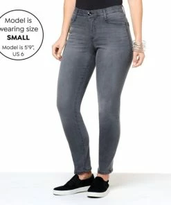 Best Sale 🧨 MarlaWynne WynneDenim Performance Stretch Straight Leg Jean Gray 🎉 -Outlet MarlaWynne Sales unnamed file 362