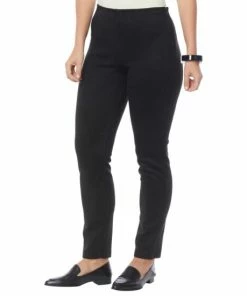 Cheapest 🧨 MarlaWynne Stretch Faux Suede Straight-Leg Pant Black ✔️ -Outlet MarlaWynne Sales unnamed file 370