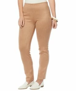 Cheapest 🧨 MarlaWynne Stretch Faux Suede Straight-Leg Pant Black ✔️ -Outlet MarlaWynne Sales unnamed file 371