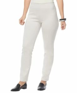 Cheapest 🧨 MarlaWynne Stretch Faux Suede Straight-Leg Pant Black ✔️ -Outlet MarlaWynne Sales unnamed file 373