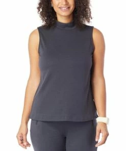 Outlet 💯 MarlaWynne Microfleece Mock-Neck Tank With Side Slits Rose 🎁 -Outlet MarlaWynne Sales unnamed file 406