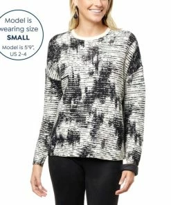 Wholesale 👏 MarlaWynne WynneCollection Ottoman Detail Jacquard Knit Sweater Storm Blue 🔔 -Outlet MarlaWynne Sales unnamed file 413