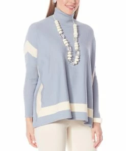 Cheap ๐ฅฐ MarlaWynne WynneLayers Turtleneck Graphic Intarsia Knit Sweater Ecru Combo ๐