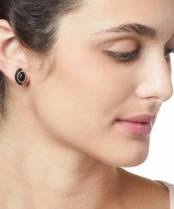 Brand new 🧨 MarlaWynne Metal And Resin Interchangeable Earrings Duo Goldtone/black ✔️ -Outlet MarlaWynne Sales unnamed file 451