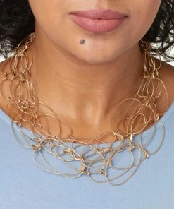 Flash Sale 🔥 MarlaWynne 18-7/16" Wire Oval Link Necklace Goldtone 👏 -Outlet MarlaWynne Sales unnamed file 458