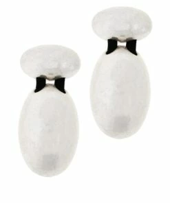 Cheap 🛒 MarlaWynne Sculptured Oval Earrings Black ✔️