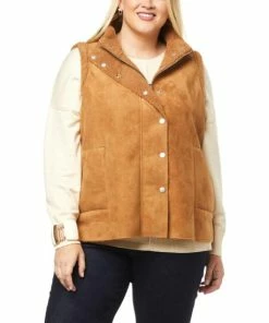 Cheap 🔔 MarlaWynne WynneCollection Bonded Faux Shearling Reversible Vest Dark Camel ✨ -Outlet MarlaWynne Sales unnamed file 487
