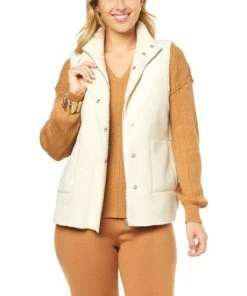Cheap 🔔 MarlaWynne WynneCollection Bonded Faux Shearling Reversible Vest Dark Camel ✨ -Outlet MarlaWynne Sales unnamed file 489
