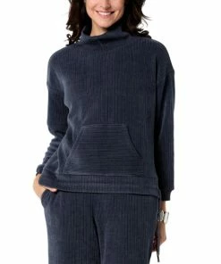 Wholesale ⭐ MarlaWynne WynneLayers Plush Ottoman Knit Mock-Neck Top With Drawstring Inky Blue ⌛ -Outlet MarlaWynne Sales unnamed file 5