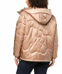 Discount ⭐ MarlaWynne WynneCollection Pearlized Hooded Puffer Jacket With Pockets Bronze 👍 -Outlet MarlaWynne Sales unnamed file 507