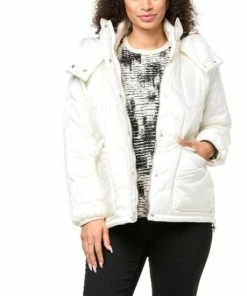 Discount ⭐ MarlaWynne WynneCollection Pearlized Hooded Puffer Jacket With Pockets Bronze 👍 -Outlet MarlaWynne Sales unnamed file 509