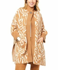 Best reviews of 😀 MarlaWynne WynneCollection Double Knit Jacquard Slub 🧥 Coatigan Black/canvas Combo 🌟 -Outlet MarlaWynne Sales unnamed file 518