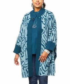 Best reviews of 😀 MarlaWynne WynneCollection Double Knit Jacquard Slub 🧥 Coatigan Black/canvas Combo 🌟 -Outlet MarlaWynne Sales unnamed file 519