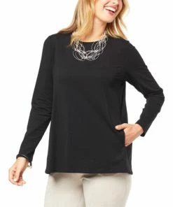 Brand new 🎉 MarlaWynne WynneLayers Cotton Blend Butterfly Tee With Pocket Black ⭐ -Outlet MarlaWynne Sales unnamed file 536