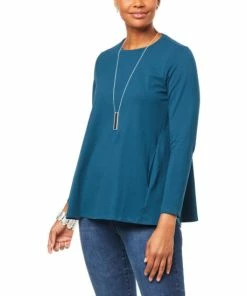 Brand new 🎉 MarlaWynne WynneLayers Cotton Blend Butterfly Tee With Pocket Black ⭐ -Outlet MarlaWynne Sales unnamed file 539