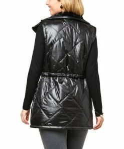 Discount 👍 MarlaWynne WynneCollection Quilted Vest With Faux Fur Lining Black 🧨 -Outlet MarlaWynne Sales unnamed file 552