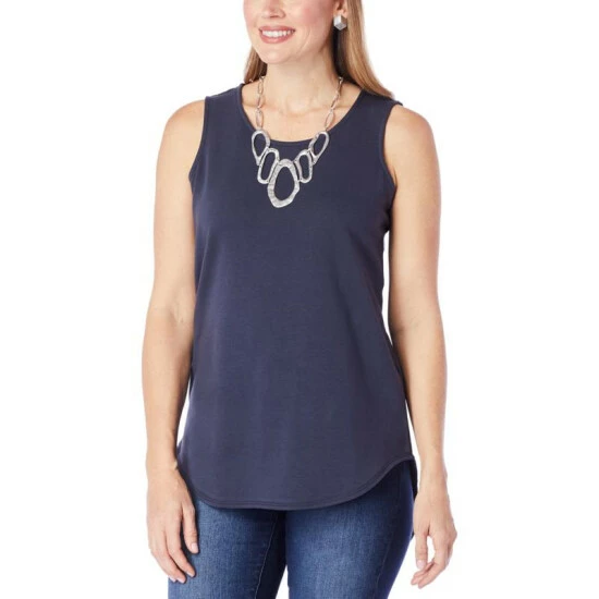 Wholesale ๐ MarlaWynne WynneLayers Solid ๐ Shirttail Hem Tank Inky Blue ๐ 7 Wholesale ๐ MarlaWynne WynneLayers Solid ๐ Shirttail Hem Tank Inky Blue ๐ - Image 5